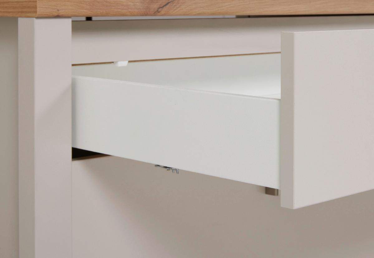 Kuhinjski Ladičar Sardegna - kašmir/srebrne boje, Romantično / ladanjski, drvni materijal/metal (100/92/60cm)