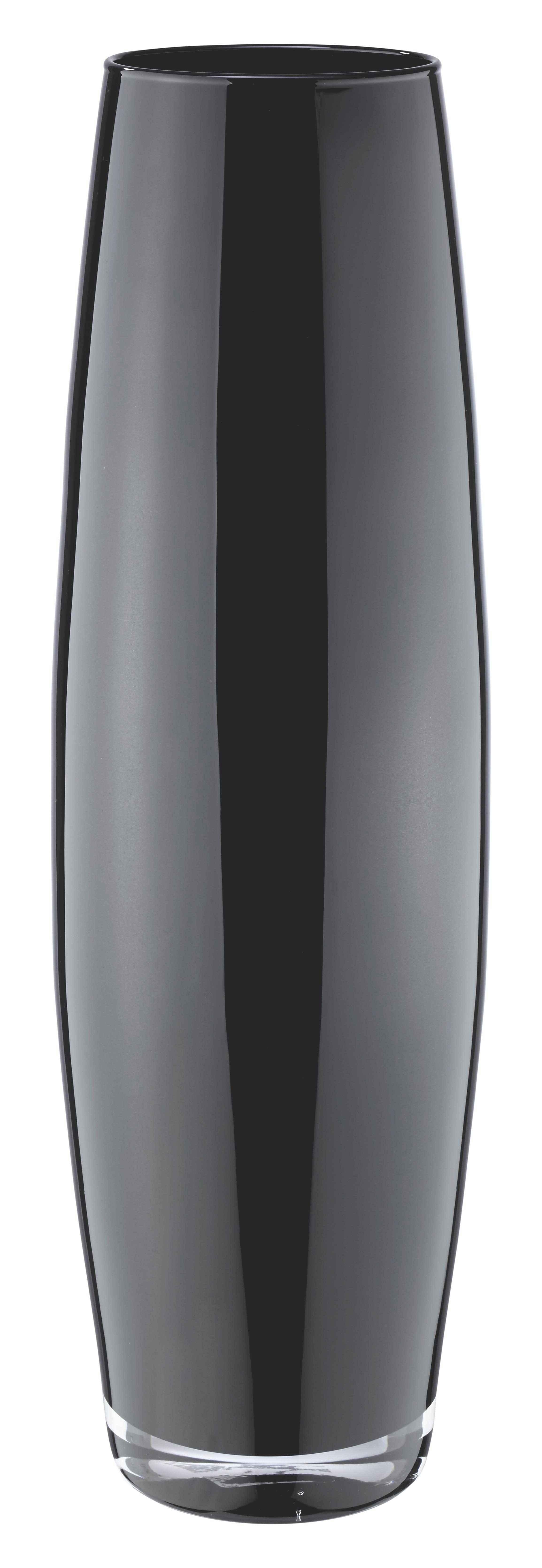 Vase Jenny verschiedene Farben - Schwarz/Weiß, Glas (50cm) - Mömax modern living