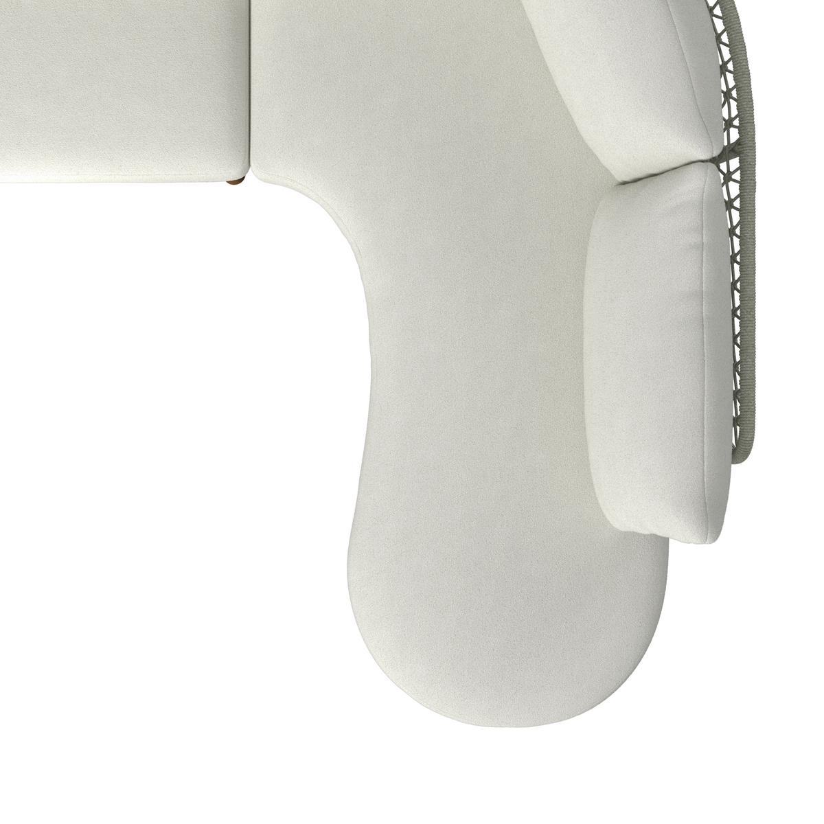 Lounge Garitura Belaya, Bela, 4-Delni Set - siva/barva oreha, Moderno, kovina/tekstil (244/205cm) - Bessagi Garden