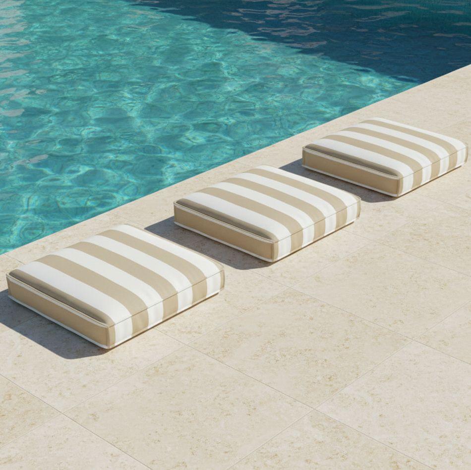 Outdoorsitzkissen Magda Grau/Weiß ca. 40x40 cm - Grau, MODERN, Textil (40/5/40cm) - Bessagi Garden