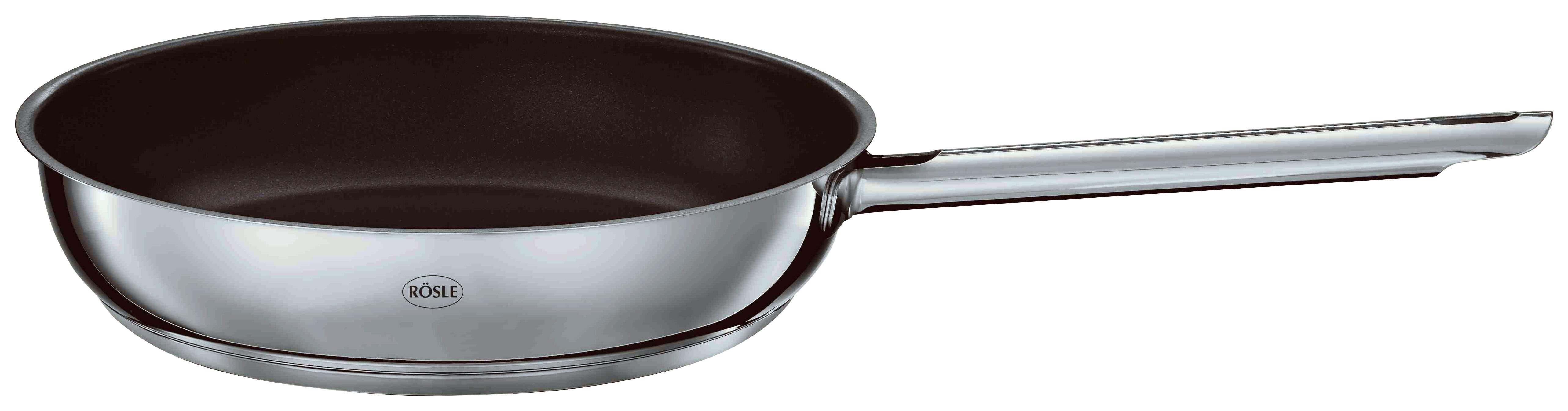 PATELNIA DO SMAŻENIA 13212 RÖSLE - kolor stalowy/czarny, Konventionell, metal (28cm) - Rösle
