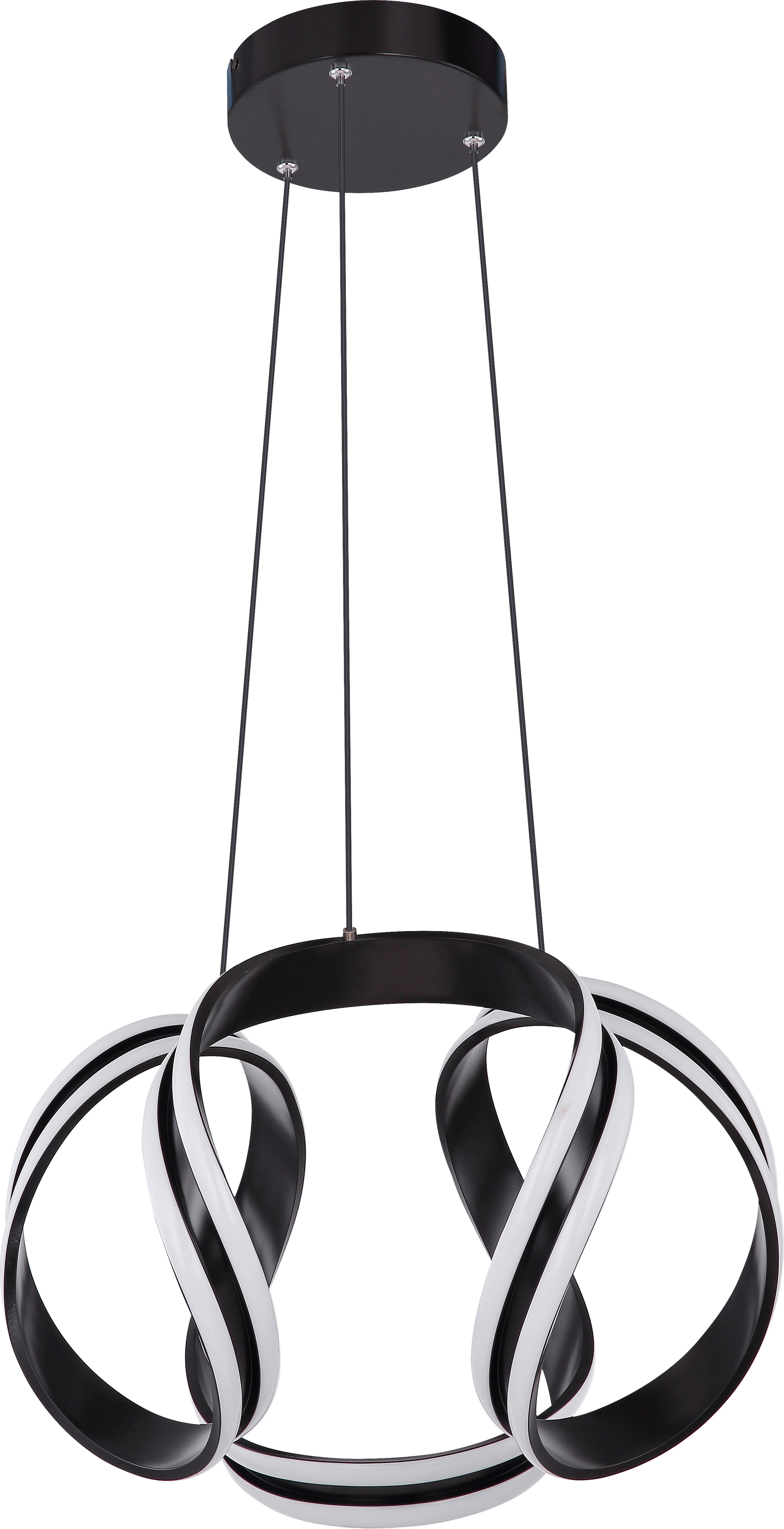 Viseča Led-svetilka Mauritz -Jub- - črna, Moderno, kovina/umetna masa (45/150cm) - Premium Living