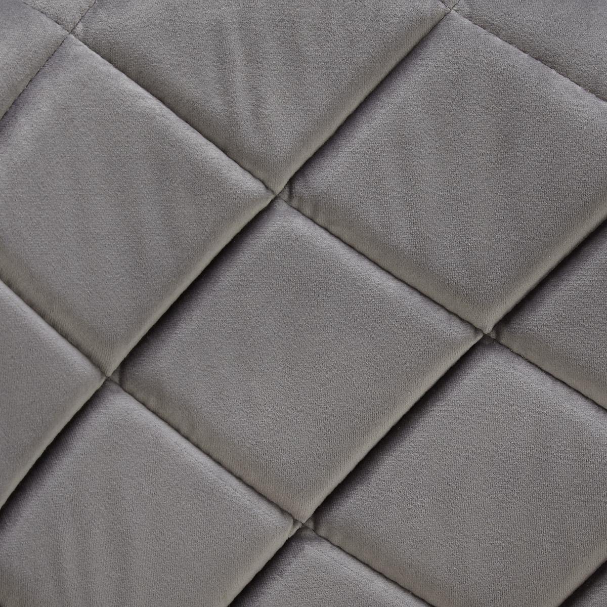 Stuhl Selina Grau Samt Gepolstert - Schwarz/Grau, MODERN, Holz/Textil (48,5/78/54cm) - Bessagi Home