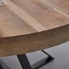UTDRAGBART BORD LOUNA - svart/ekfärgad, Modern, metall (120-160/120/76cm) - Bessagi Home