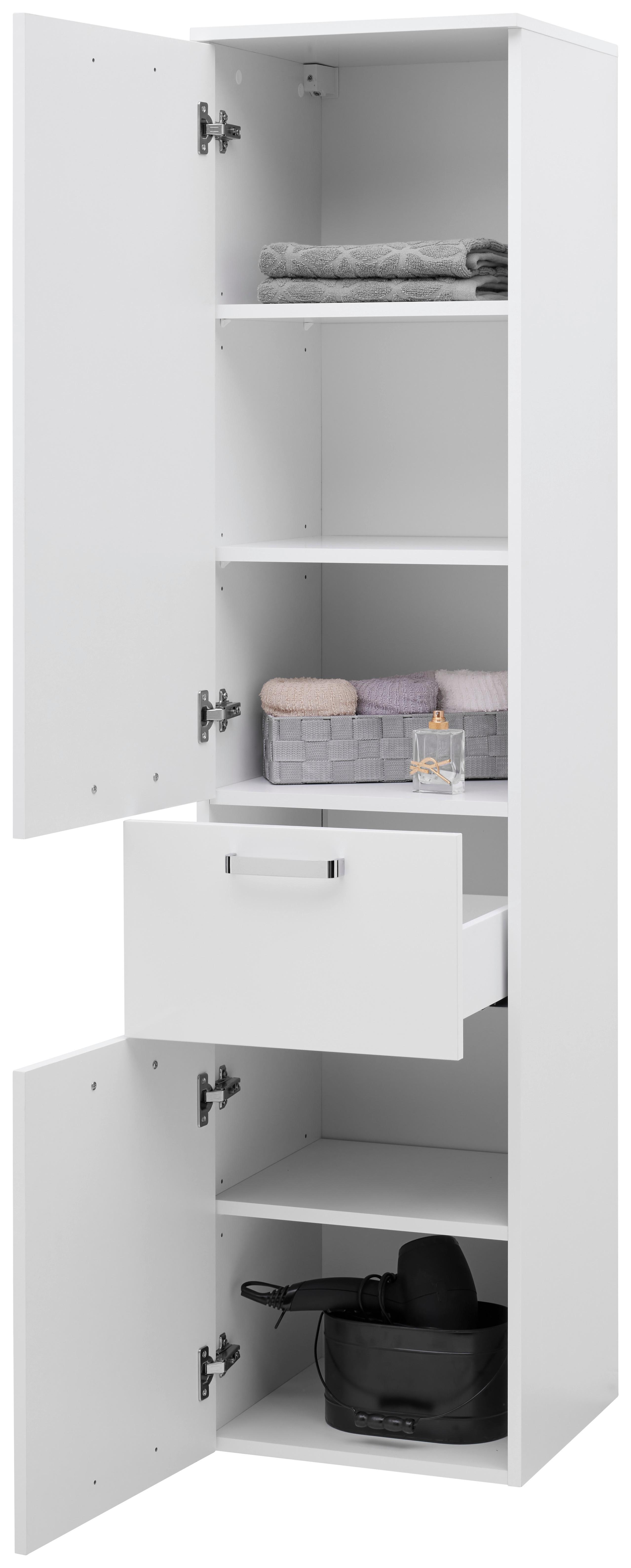 Dulap înalt Fresh - alb, Konventionell, material pe bază de lemn (40/168,5/38,5cm) - Ondega