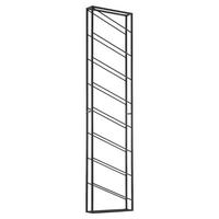 Weinregal WOHNLING Schwarz ca. 36x150x8cm - Schwarz, Design, Metall (36/150/8cm) - MID.YOU