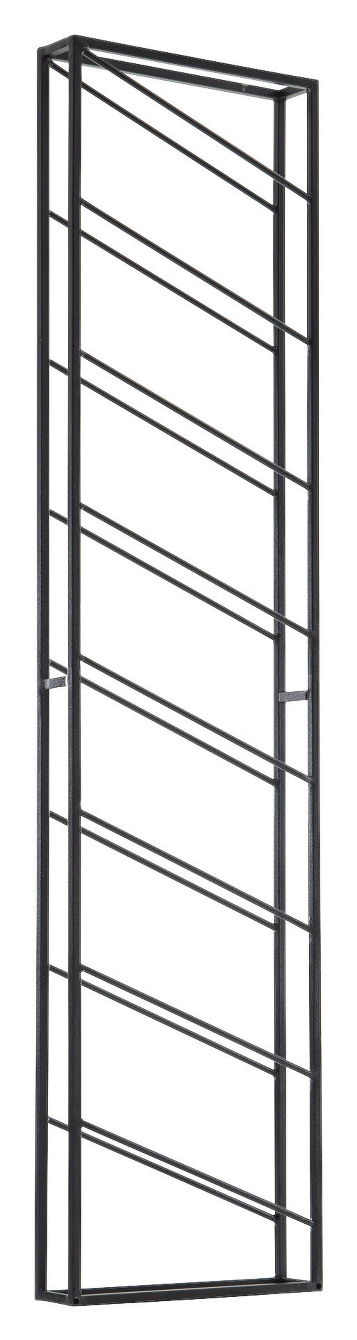 Weinregal WOHNLING Schwarz ca. 36x150x8cm - Schwarz, Design, Metall (36/150/8cm) - MID.YOU