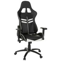 Gaming Stol League Pro, Črna, Bela - črna/bela, Moderno, kovina/umetna masa (72/138/63cm) - MID.YOU