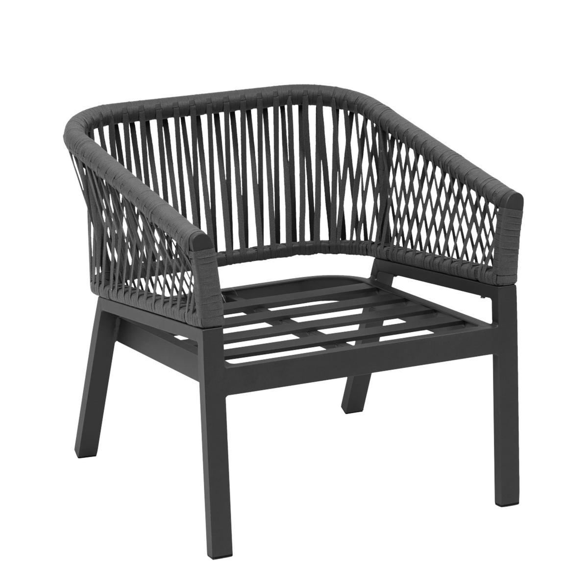 Set grădină Oriengo - gri închis, Basics, plastic/metal (150/80/328cm)