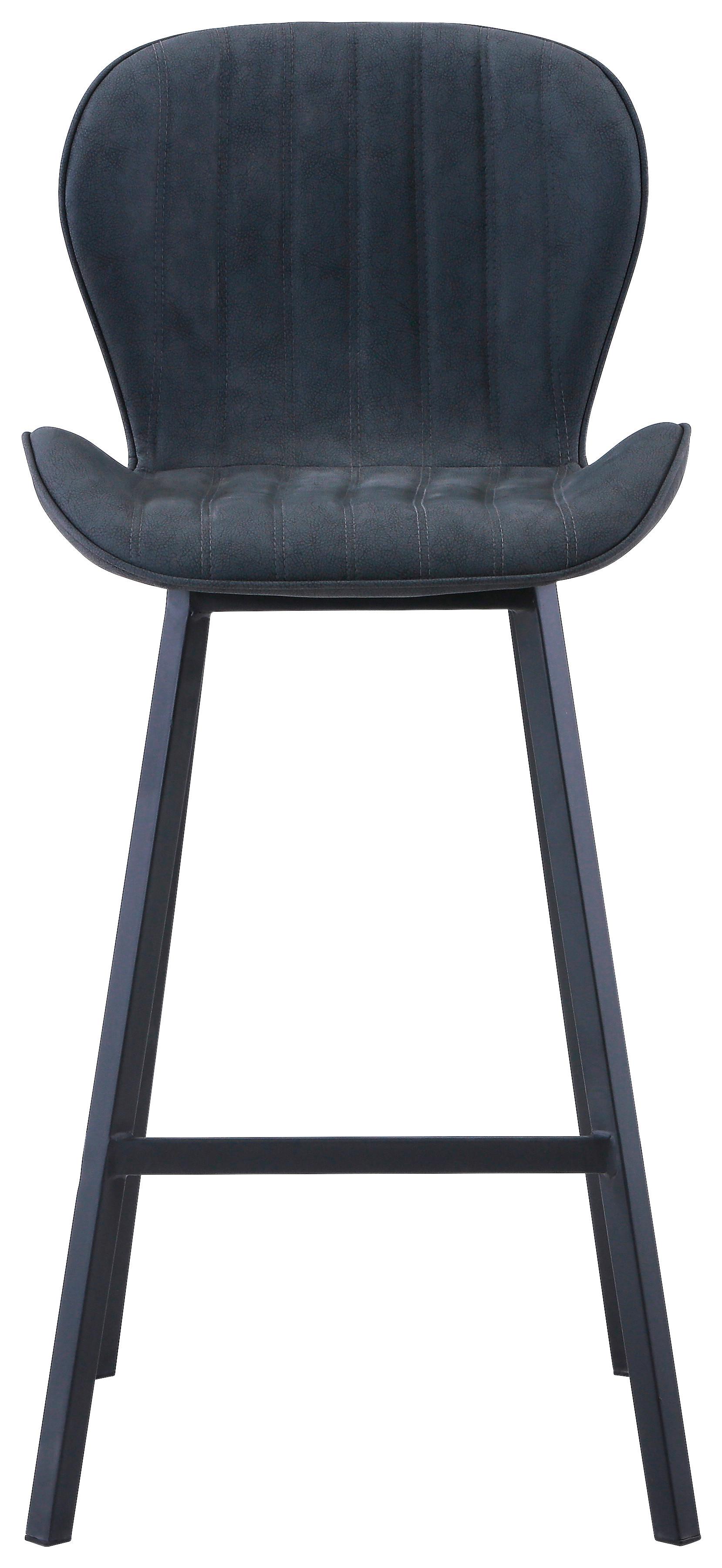 Barski Stol Ben - siva/črna, Moderno, kovina/tekstil (48/106/58cm)