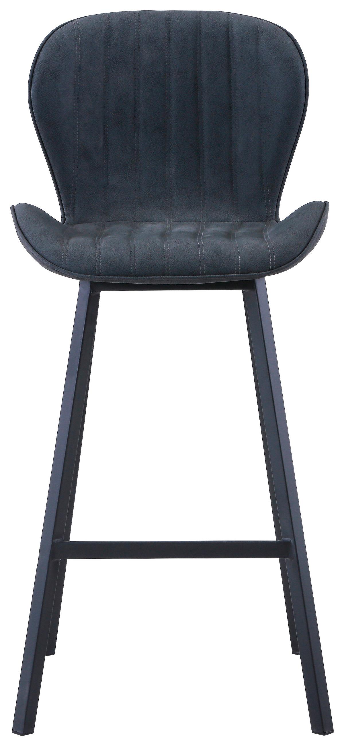 Barski Stol Ben - siva/črna, Moderno, kovina/tekstil (48/106/58cm)