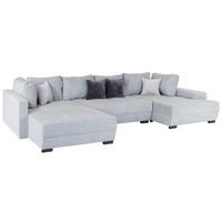 Canapea modulara LUGANO - gri deschis, Modern, lemn/textil (359/216cm) - Modern Living
