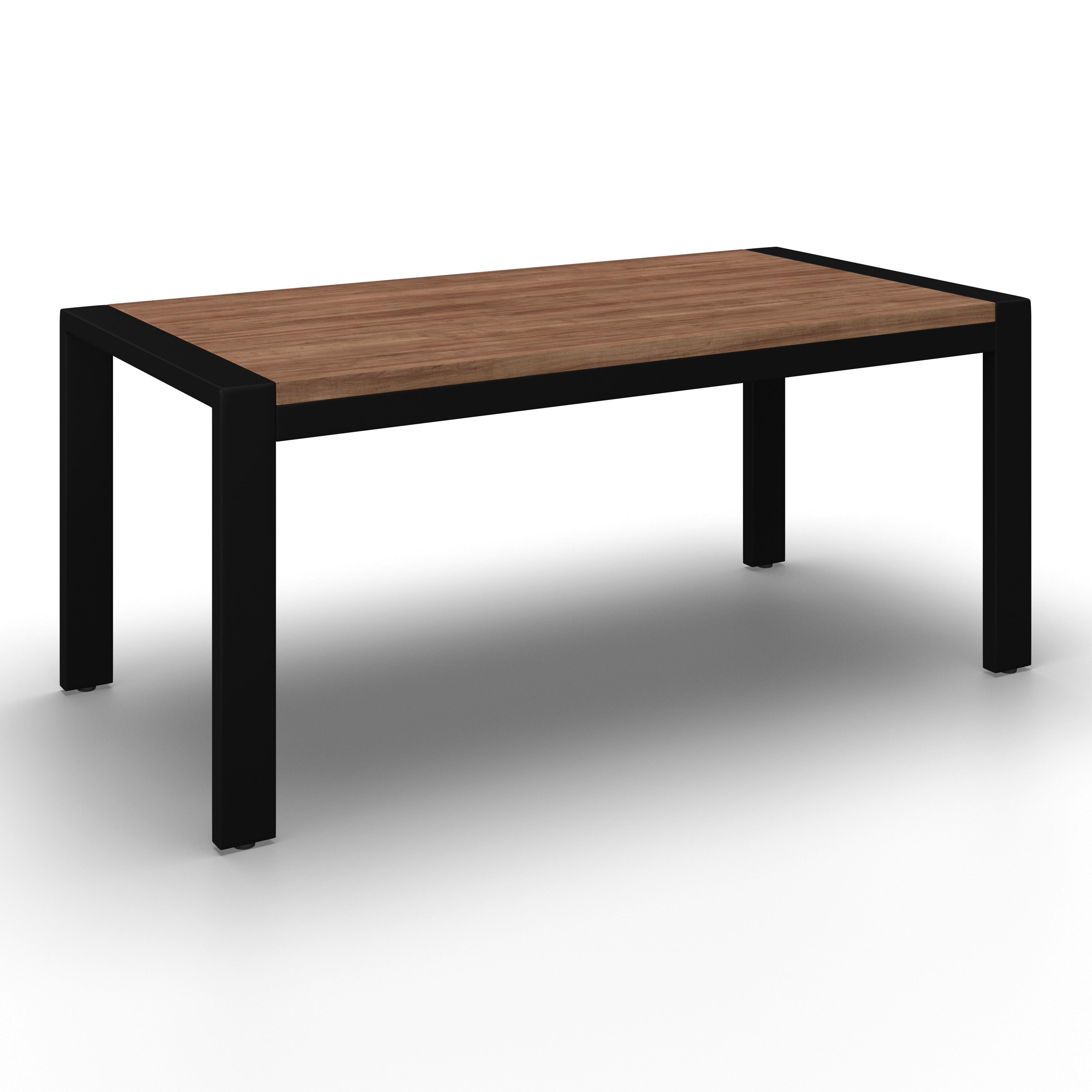 Esstisch Aleya Walnussfarben MDF ca. 180x90 cm - Schwarz/Braun, MODERN, Holz/Holzwerkstoff (180/76/90cm) - Bessagi Home
