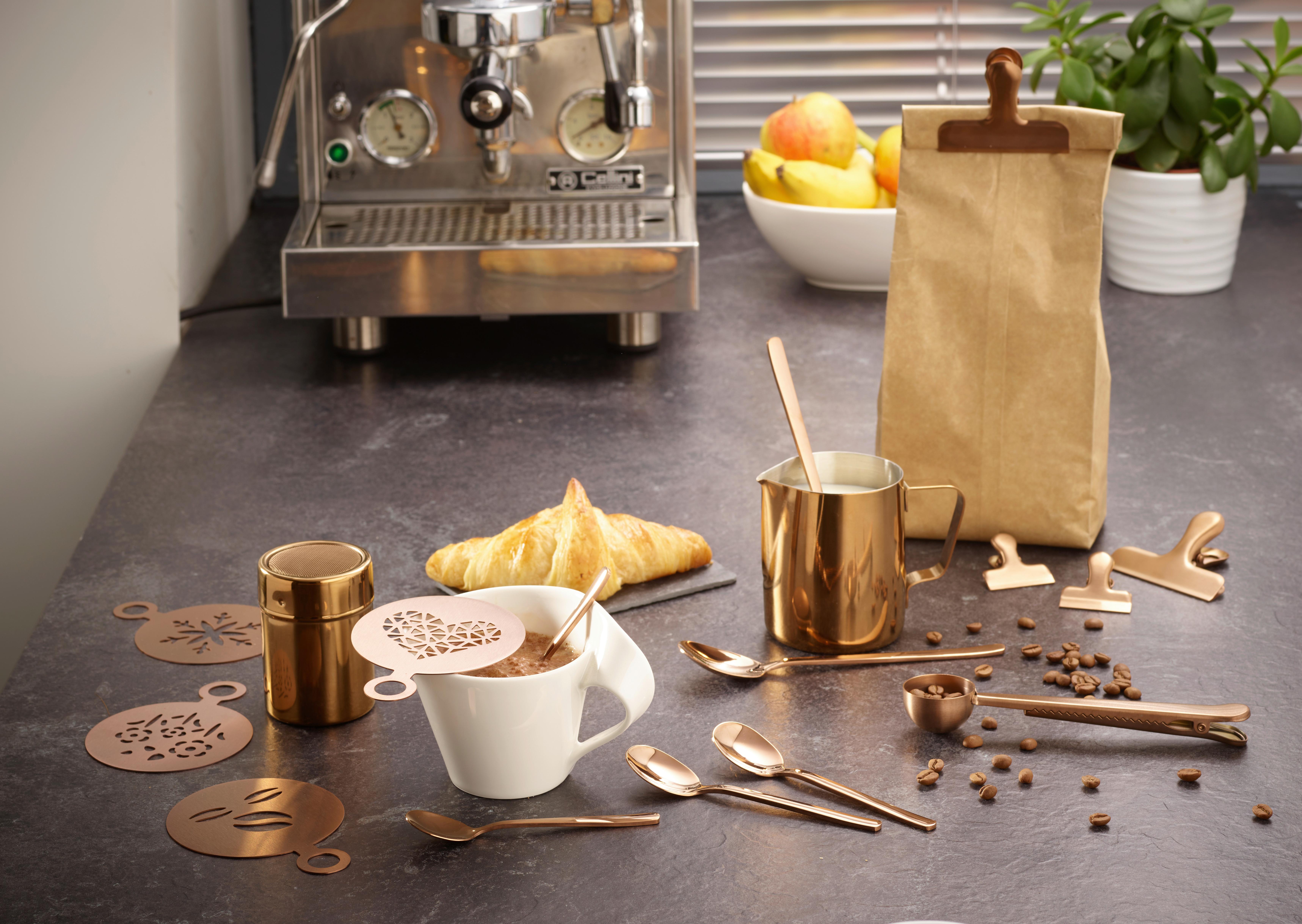 Kaffeeset Cosme in Kupferfarben, 23-teilig - Kupferfarben, Basics, Metall - Echtwerk