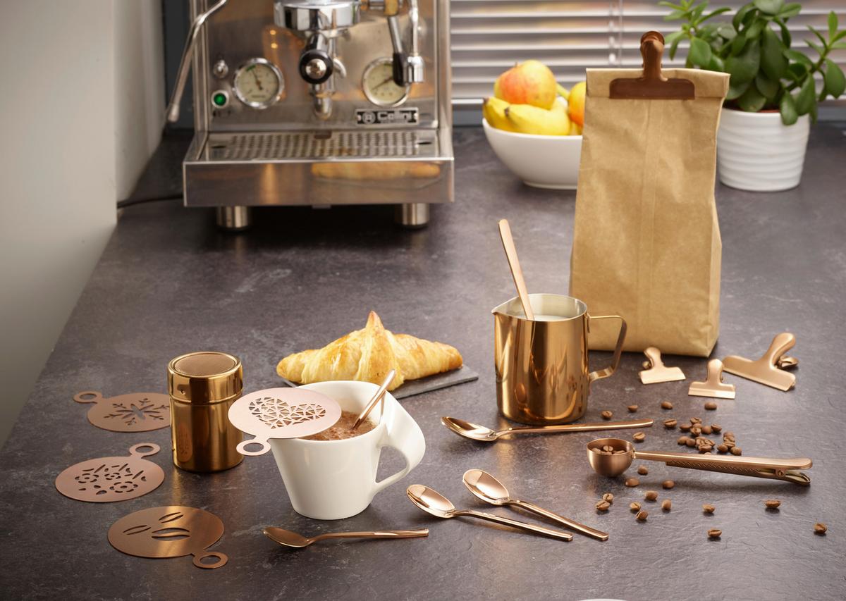 Kaffeeset Cosme in Kupferfarben, 23-teilig - Kupferfarben, Basics, Metall - Echtwerk