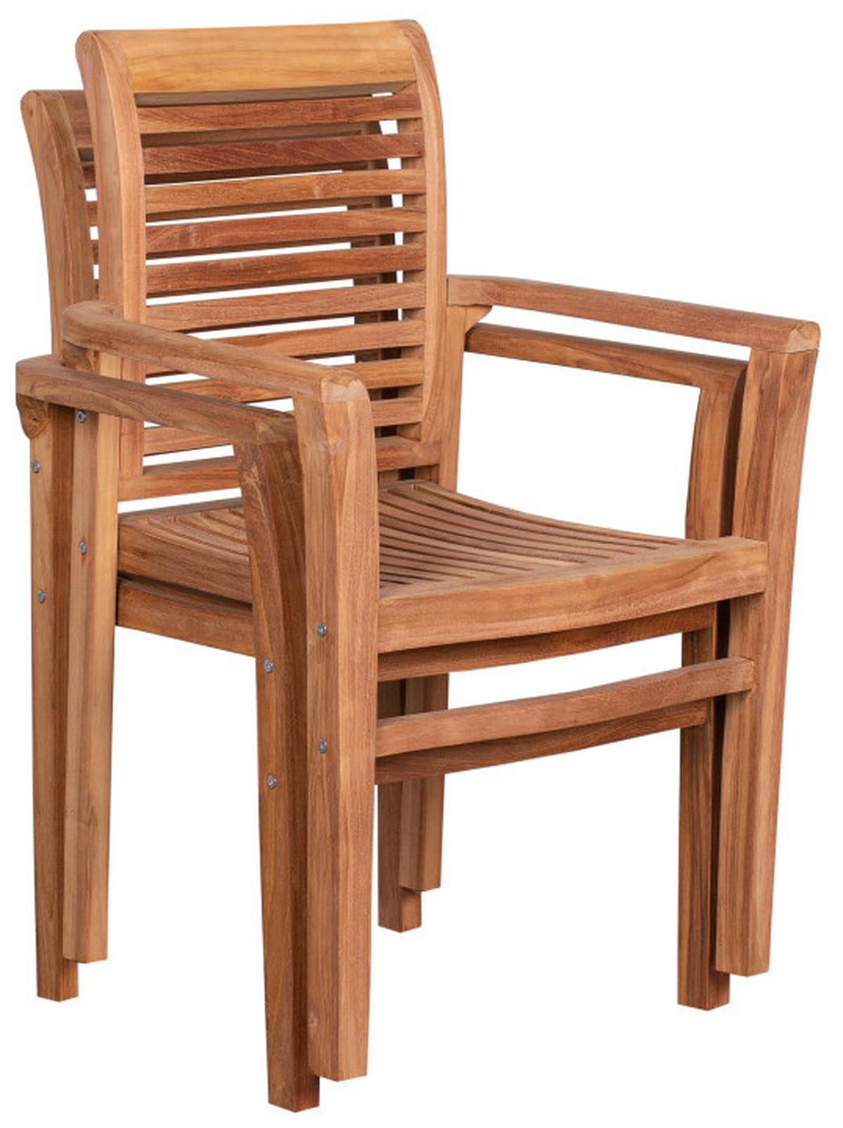 Gartensessel Woodie Teak - Basics, Holz (63/92/52cm) - Gardenson