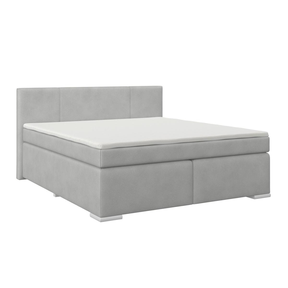 Boxspring Krevet Mira - boje sedefa/srebrne boje, Konvencionalno, drvo/metal (160/200cm) - Best Price