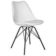 Stol Stefan - črna/bela, Moderno, kovina/umetna masa (55,5/86/48cm) - Modern Living Stol Stefan - črna/bela, Moderno, kovina/umetna masa (55,5/86/48cm) - Modern Living