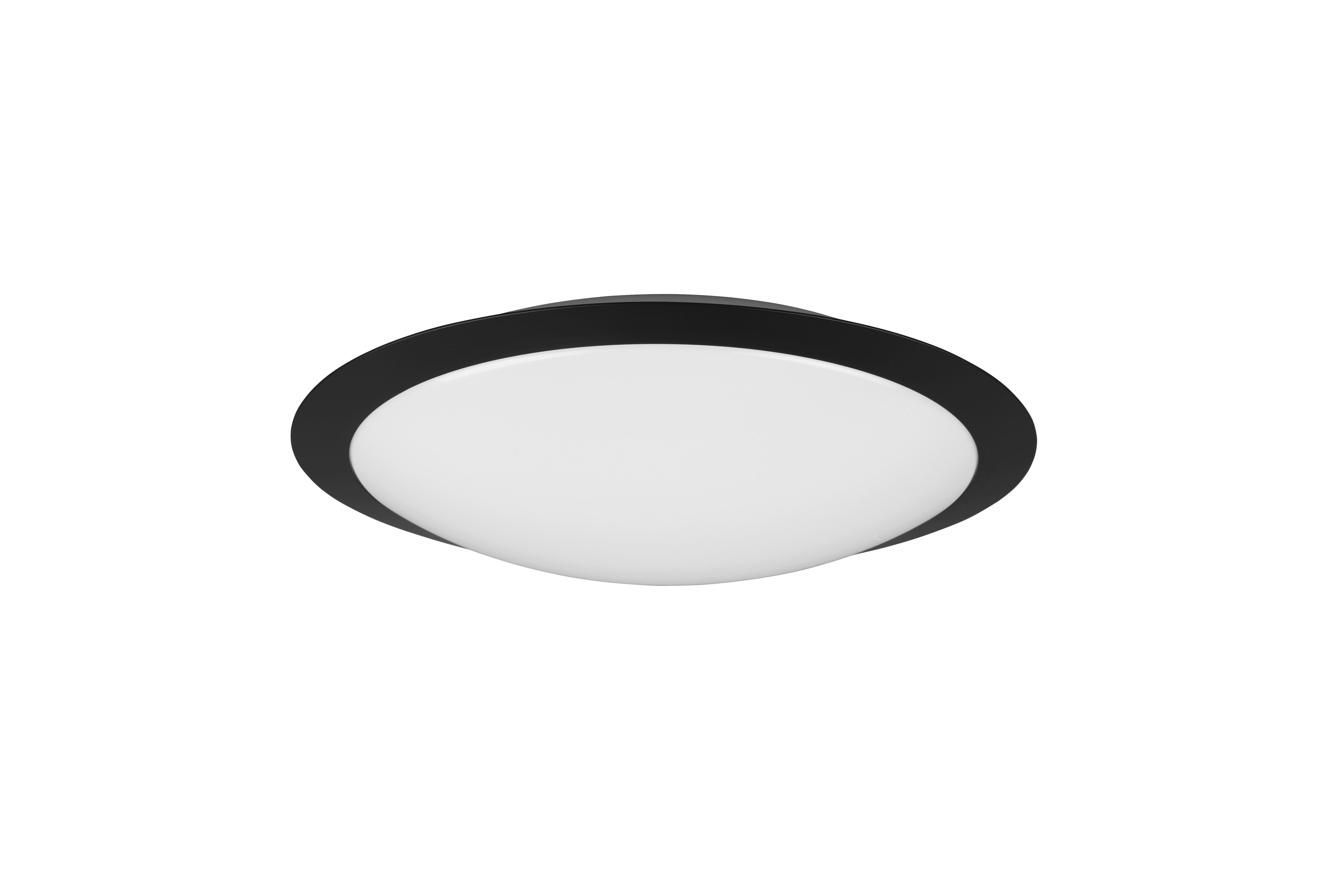 LED-Deckenleuchte Umberto Schwarz/Weiß max. 18,50 Watt - Schwarz/Weiß, Basics, Kunststoff (42/10cm) - Trio Leuchten