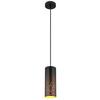 Hängeleuchte Crocky Schwarz/Goldfarben max. 40W - Goldfarben/Schwarz, Design, Metall (10/150cm) - Globo