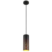 Hängeleuchte Crocky Schwarz/Goldfarben max. 40W - Goldfarben/Schwarz, Design, Metall (10/150cm) - Globo