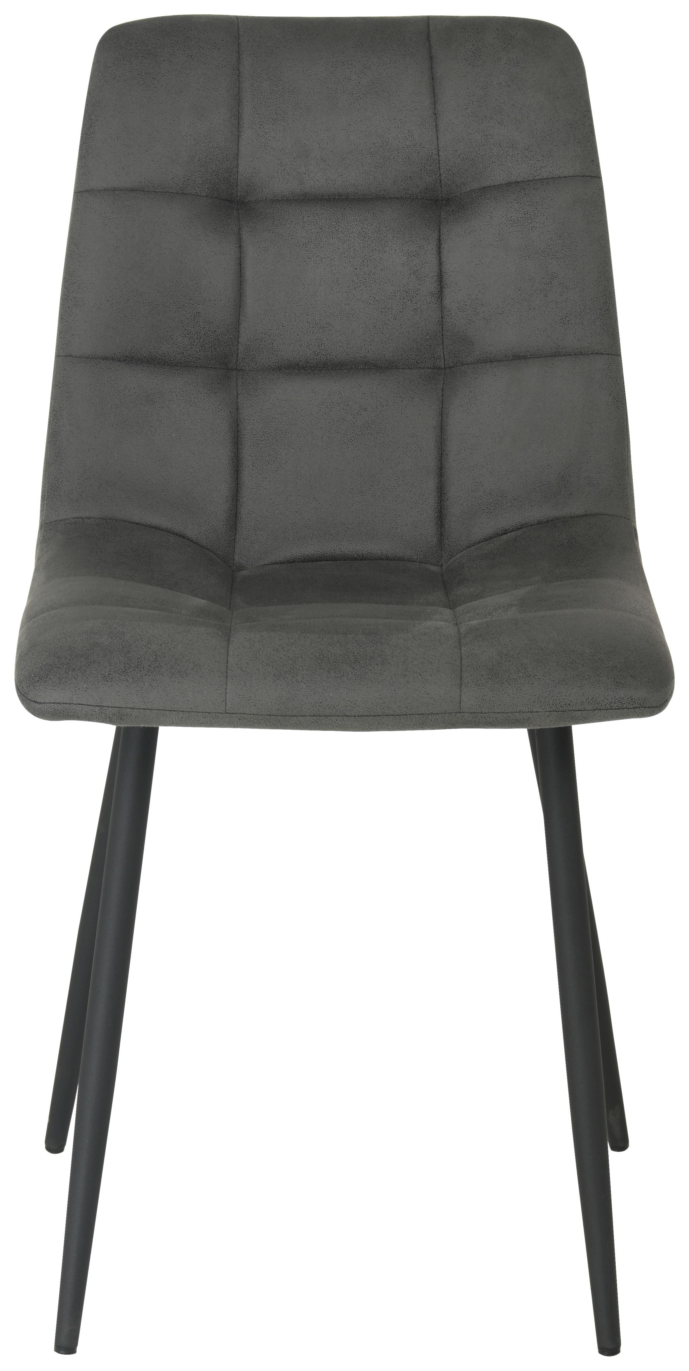 Scaun LECH - negru/gri, Konventionell, lemn/metal (45/88/55cm)