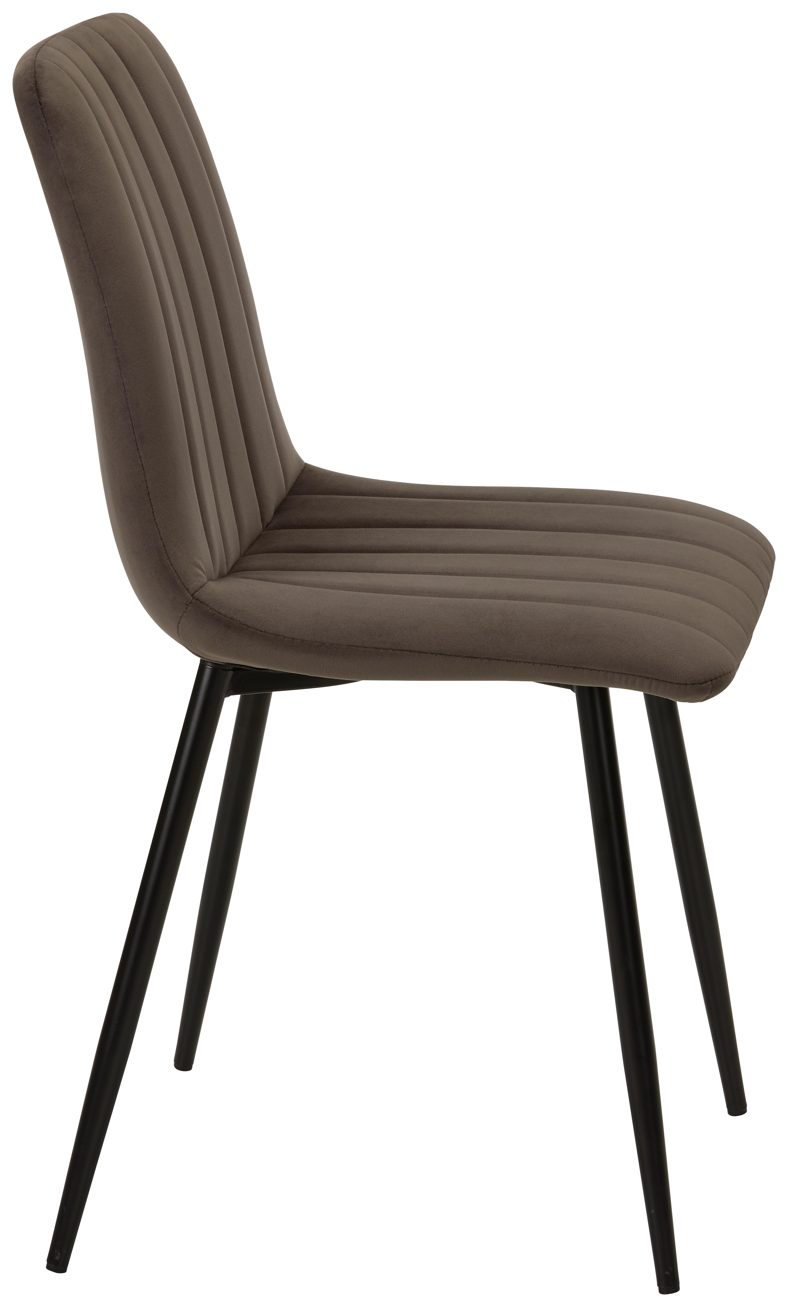 STOL LISA - grå/antracit, Lifestyle, metall/textil (45/88/56cm) - Mömax