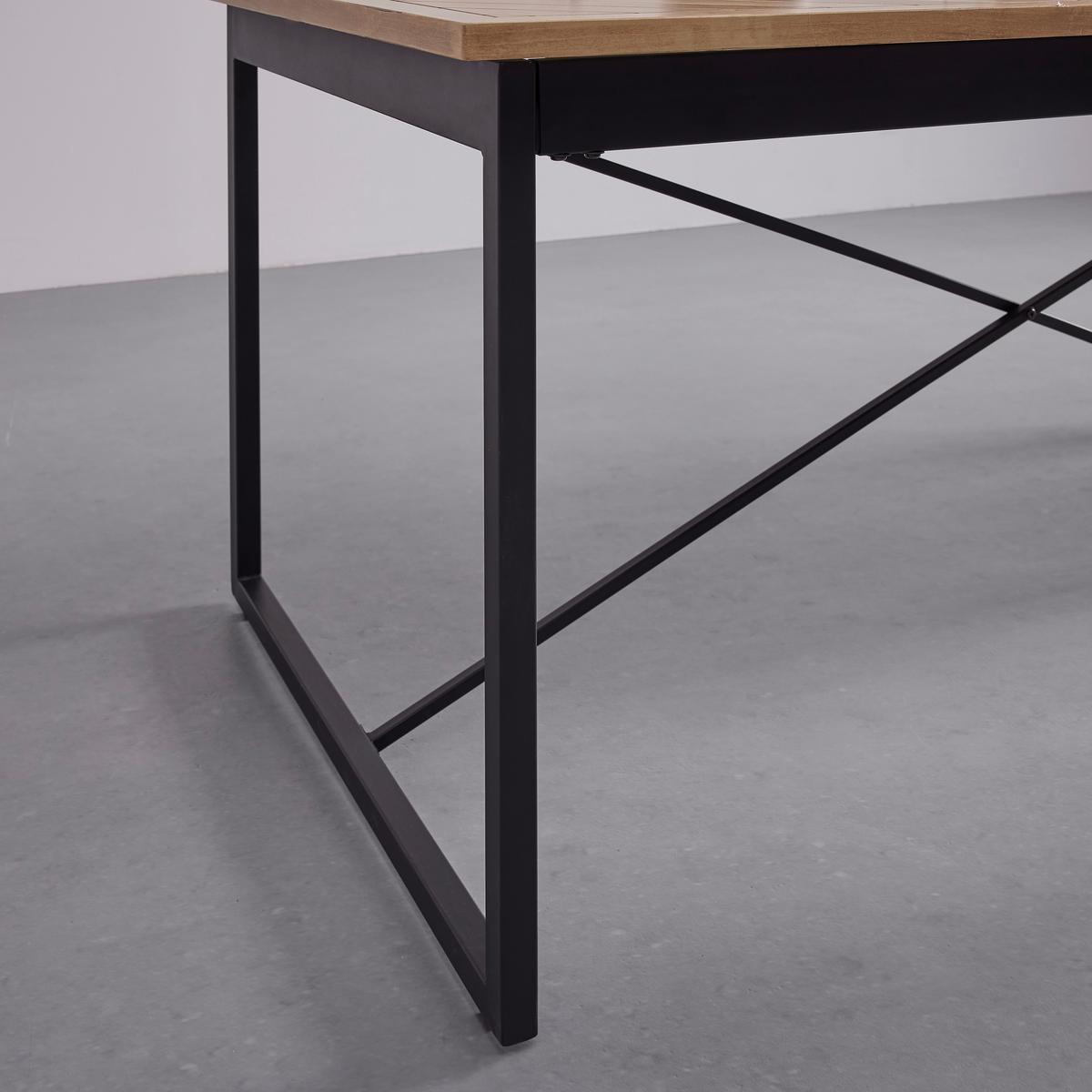 Raztegljiva Miza Catalina, Barva Hrasta, Železo - črna/barve hrasta, Moderno, kovina/les (180-240/90/76cm) - Bessagi Home