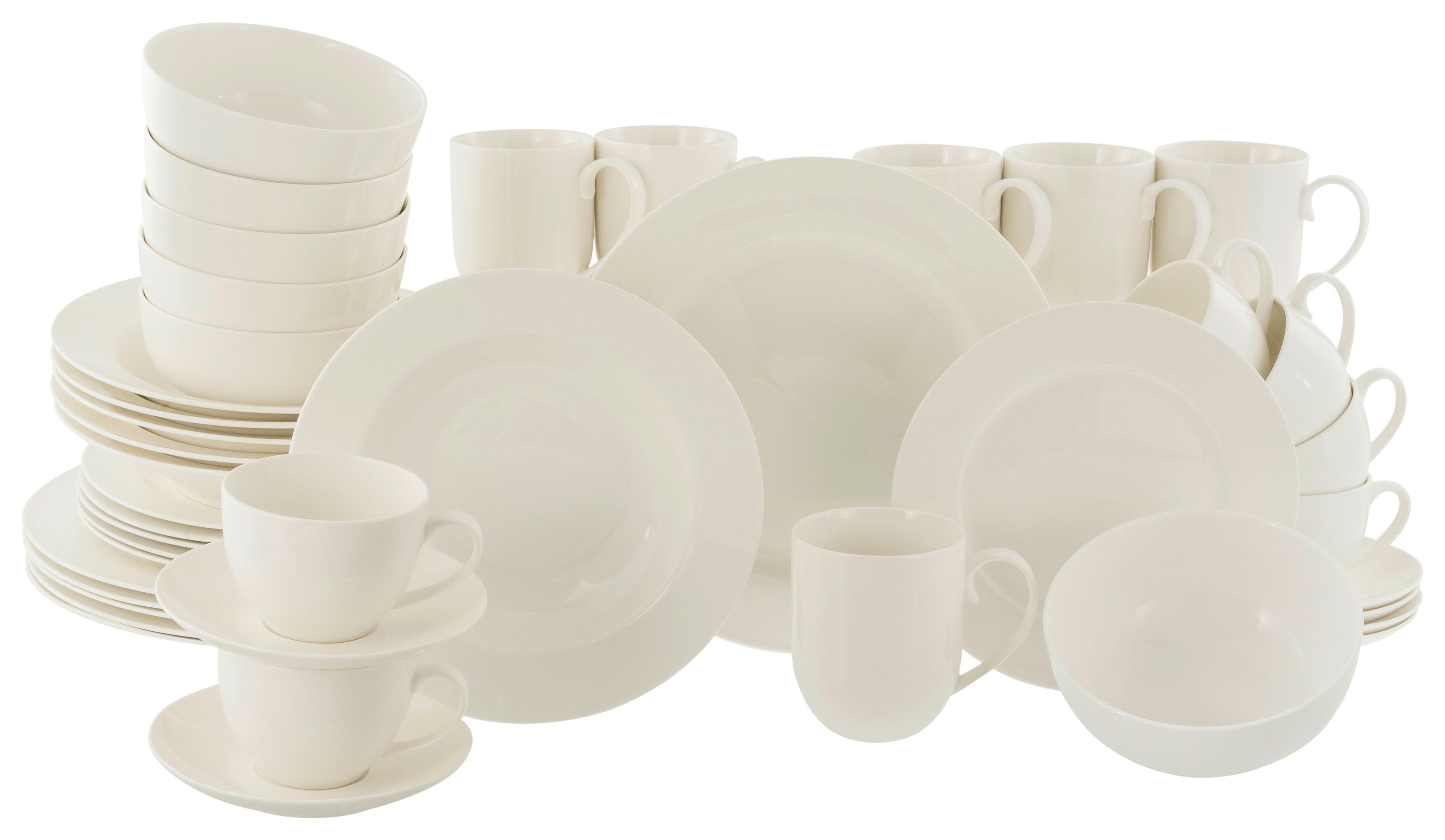 Étkészlet 22159 Fleur Royal - fehér, Basics, kerámia - Creatable