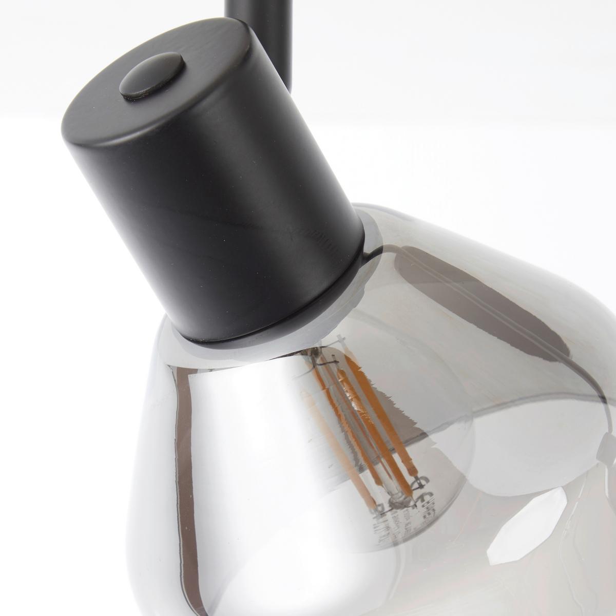 Deckenleuchte Reflekt Schwarz max.  18 Watt - Schwarz, Design, Glas/Metall (19,5/89/20cm) - Brilliant