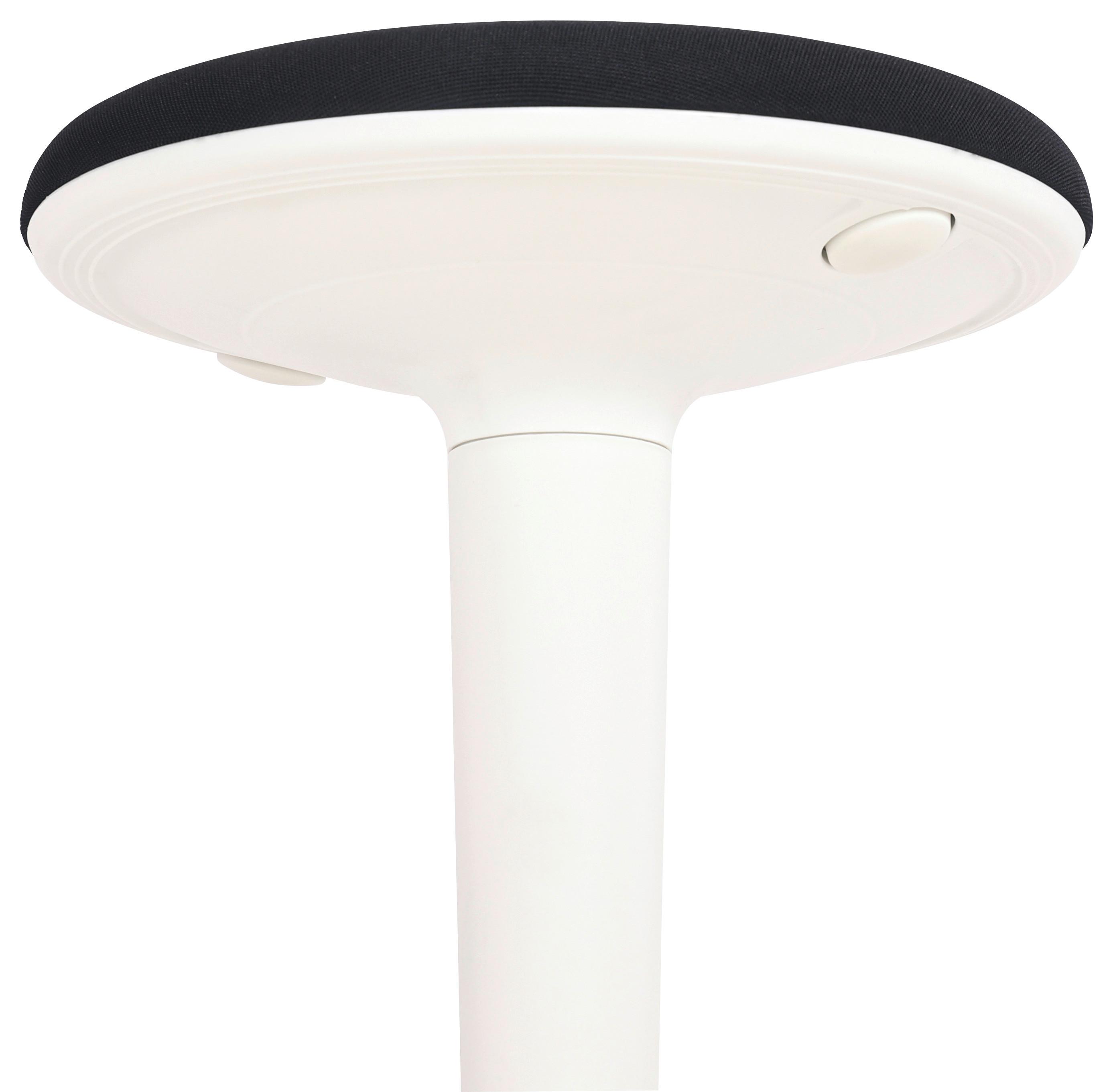 Bürohocker Spin Weiß/Schwarz - Schwarz/Weiß, MODERN, Kunststoff/Textil (36,5/55.5-73.5/39cm) - Mömax