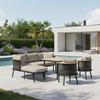Dining-Loungeset Lissa Beige Outdoorstoff/Metall/Polywood - Dunkelgrau/Beige, MODERN, Kunststoff/Textil - Bessagi Garden