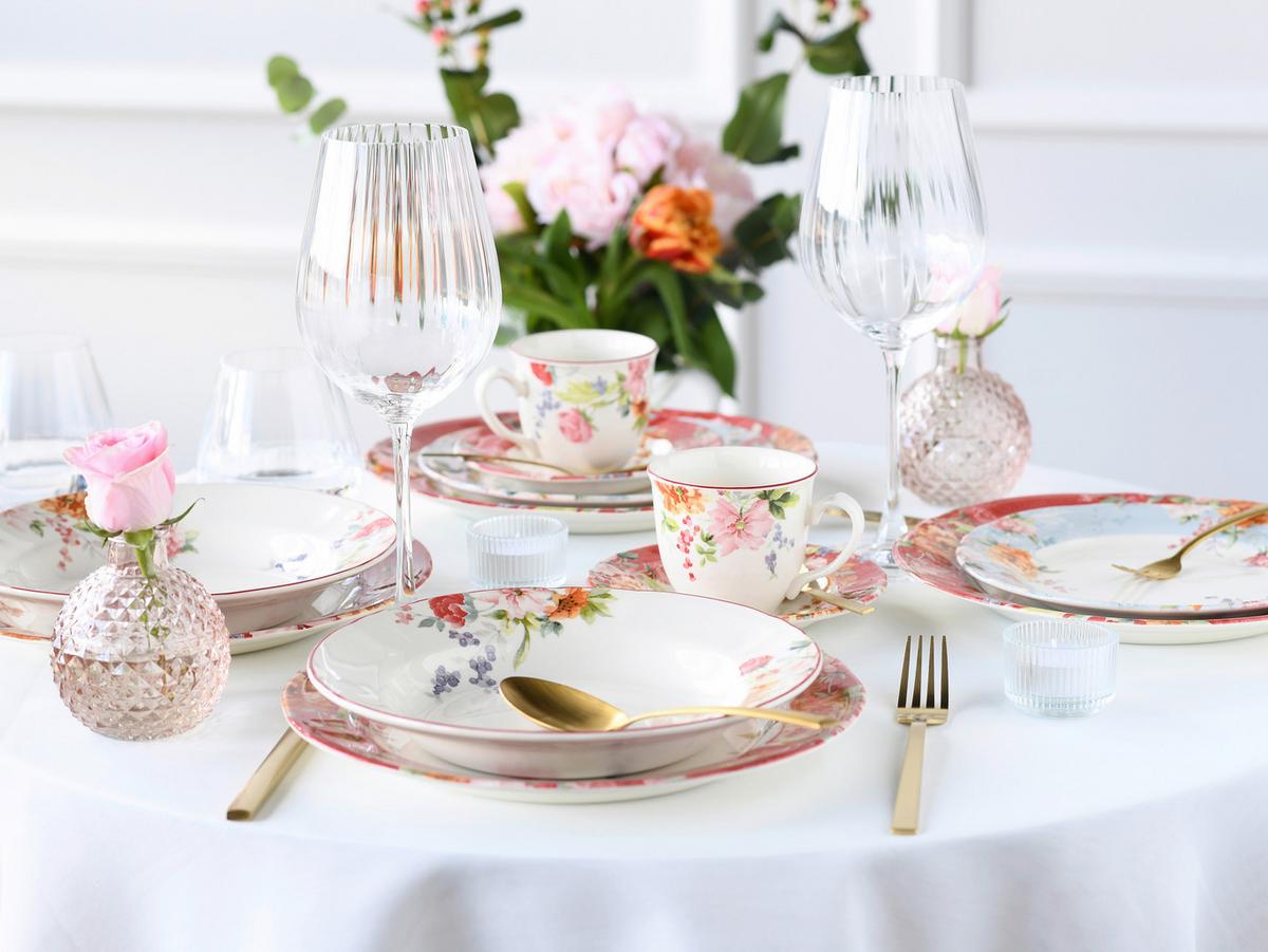 Kavni Servis Crimson Bunt, 18-Delni - večbarvno, Basics, keramika - Creatable