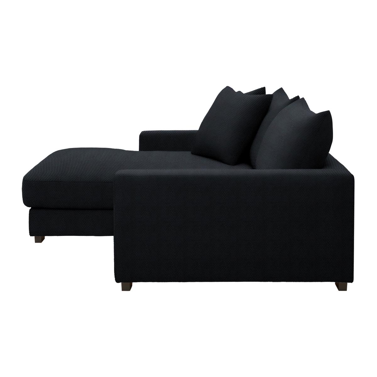 Ecksofa Pedro Schwarz - Schwarz, MODERN, Textil (180/83/265cm) - Mömax