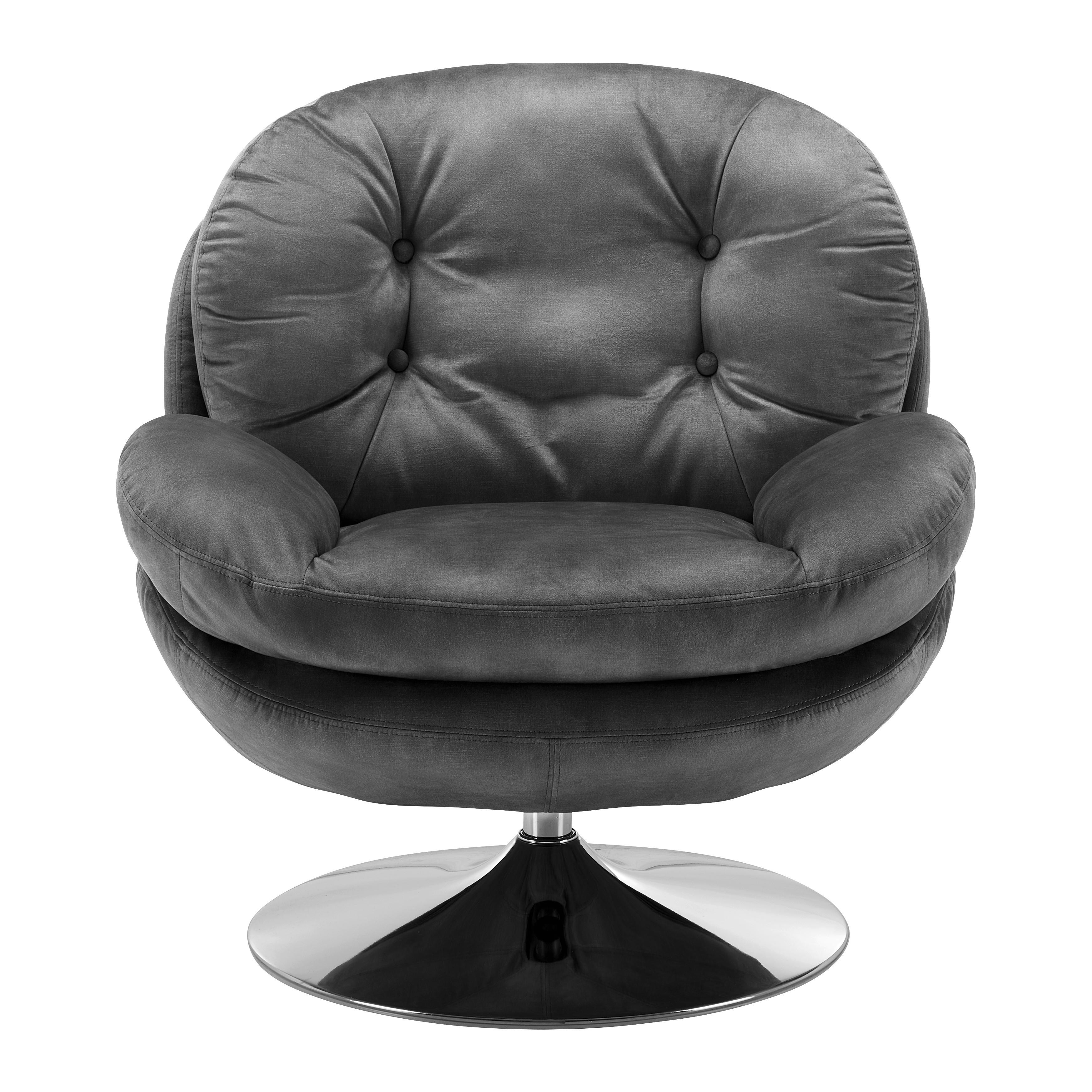 Relax Fotel Ommy - szürke, Modern, textil/fém (82,5/84,5/85,5cm) - Bessagi Home
