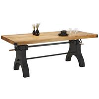 Masă INDUSTRIAL - culoare natur/negru, Lifestyle, lemn/metal (200/90/76cm) - Premium Living