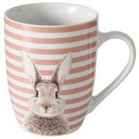 Bögre Fluffy - rózsaszín/fehér, Basics, kerámia (10/12/8cm) - Modern Living