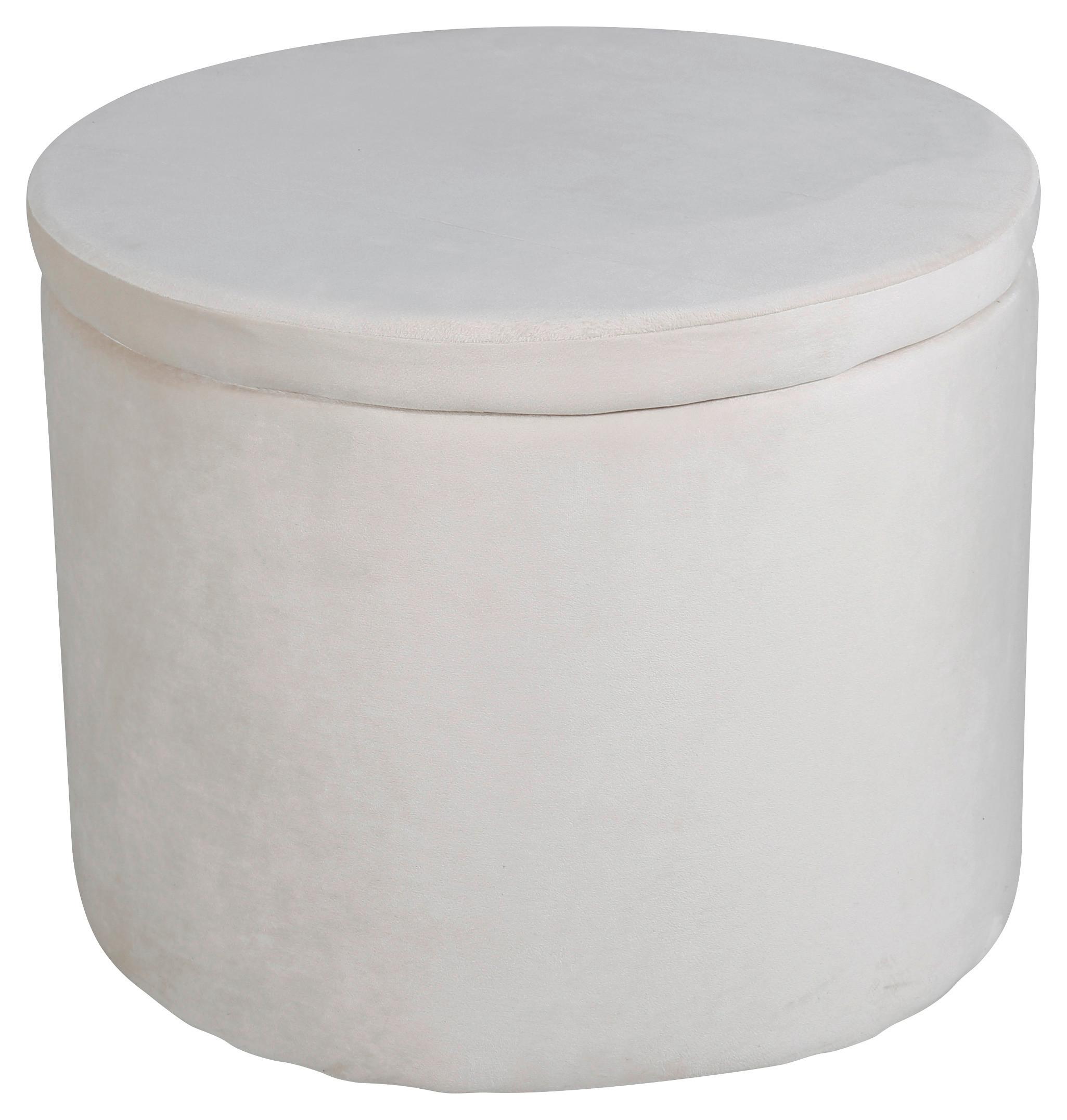 POUF DUNKEN - Beige, Design, Kunststoff/Textil (51/43/51cm) - Livetastic