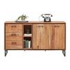 DRESSOIR SHIVA - Acacia-kleuren/Zwart, Modern, Hout/Metaal (160/86/40cm) - Mömax