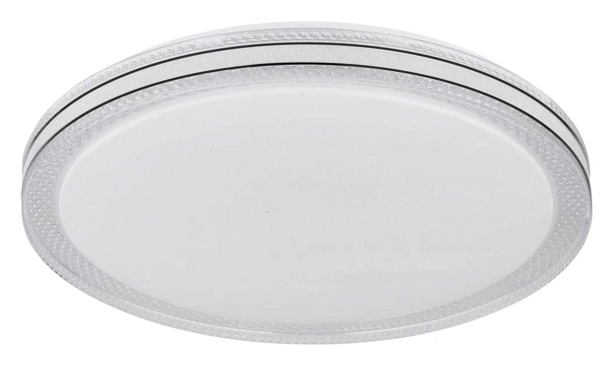 Plafonieră cu LED 41263-24 - alb/străveziu, Konventionell, plastic/metal (49,5/7,5cm) - Globo