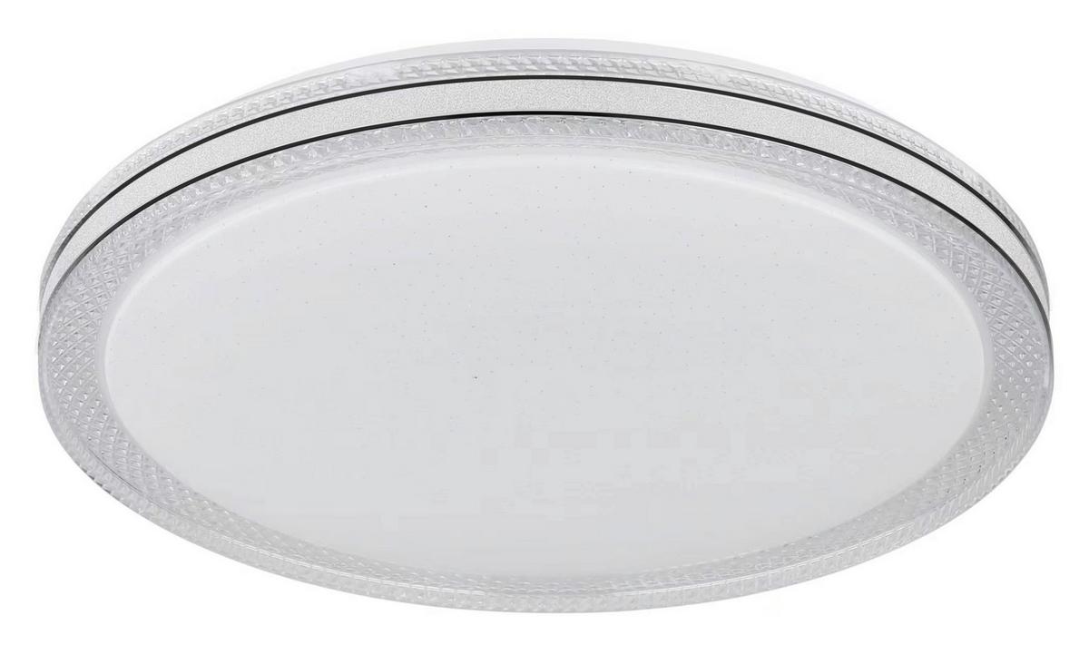 Led Stropna Svjetiljka 41263-24 - bijela/prozirno, Konvencionalno, metal/plastika (49,5/7,5cm) - Globo