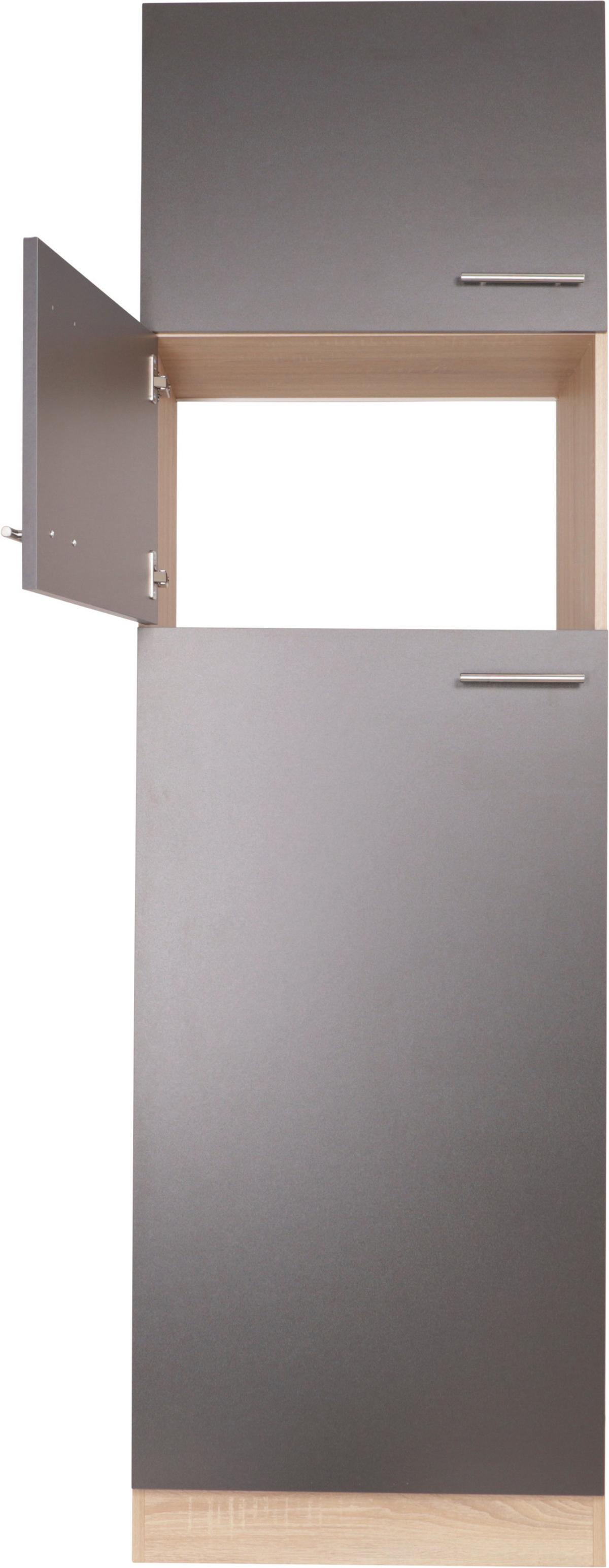 Omara Za Vgradno Napravo Merle, Barva Hrasta, Siva - srebrne barve/siva, Basics, kovina/leseni material (60/200/60cm) - Respekta