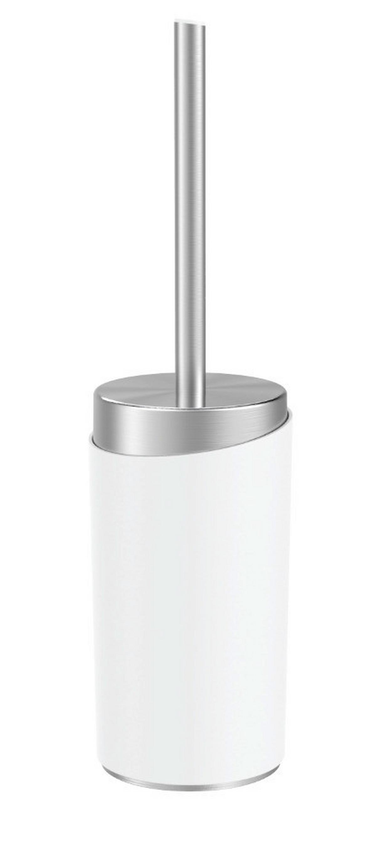 Wc-kefe Chris - nemesacélszínű/fehér, Modern, műanyag/fém (9,6/37cm) - Premium Living