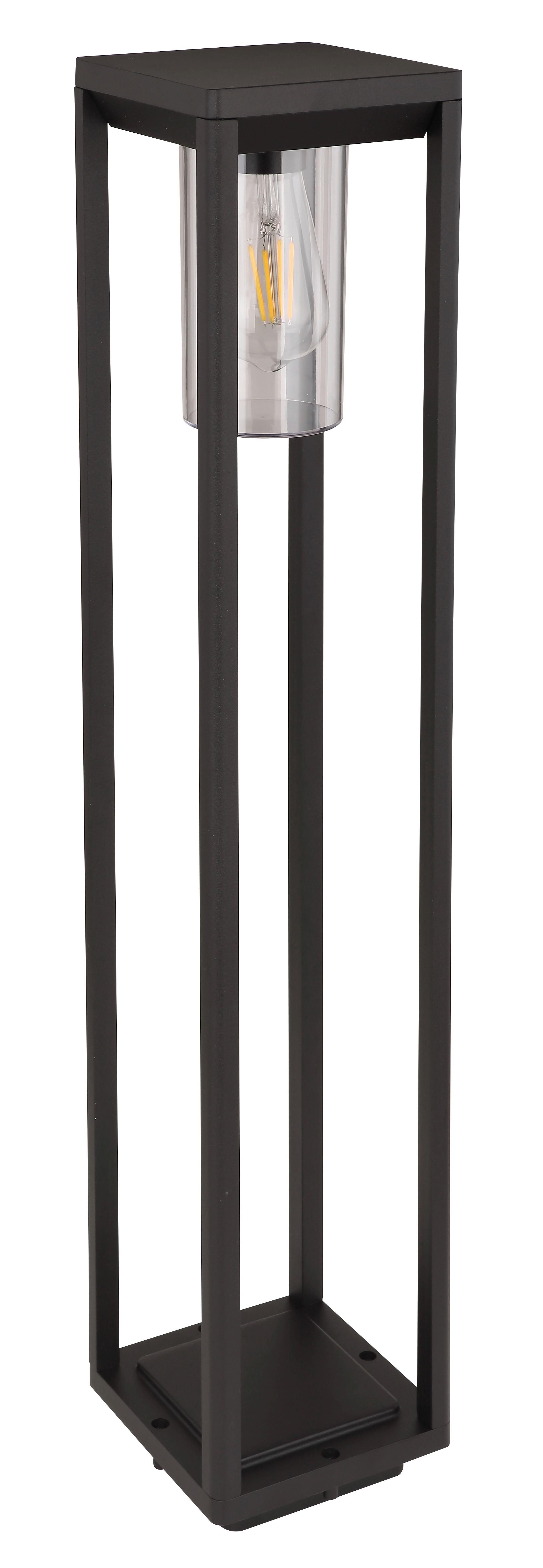 WEGELEUCHTE CANDELA H: 80 CM SCHWARZ - Klar/Schwarz, Basics, Kunststoff/Metall (15/15/80cm) - Globo