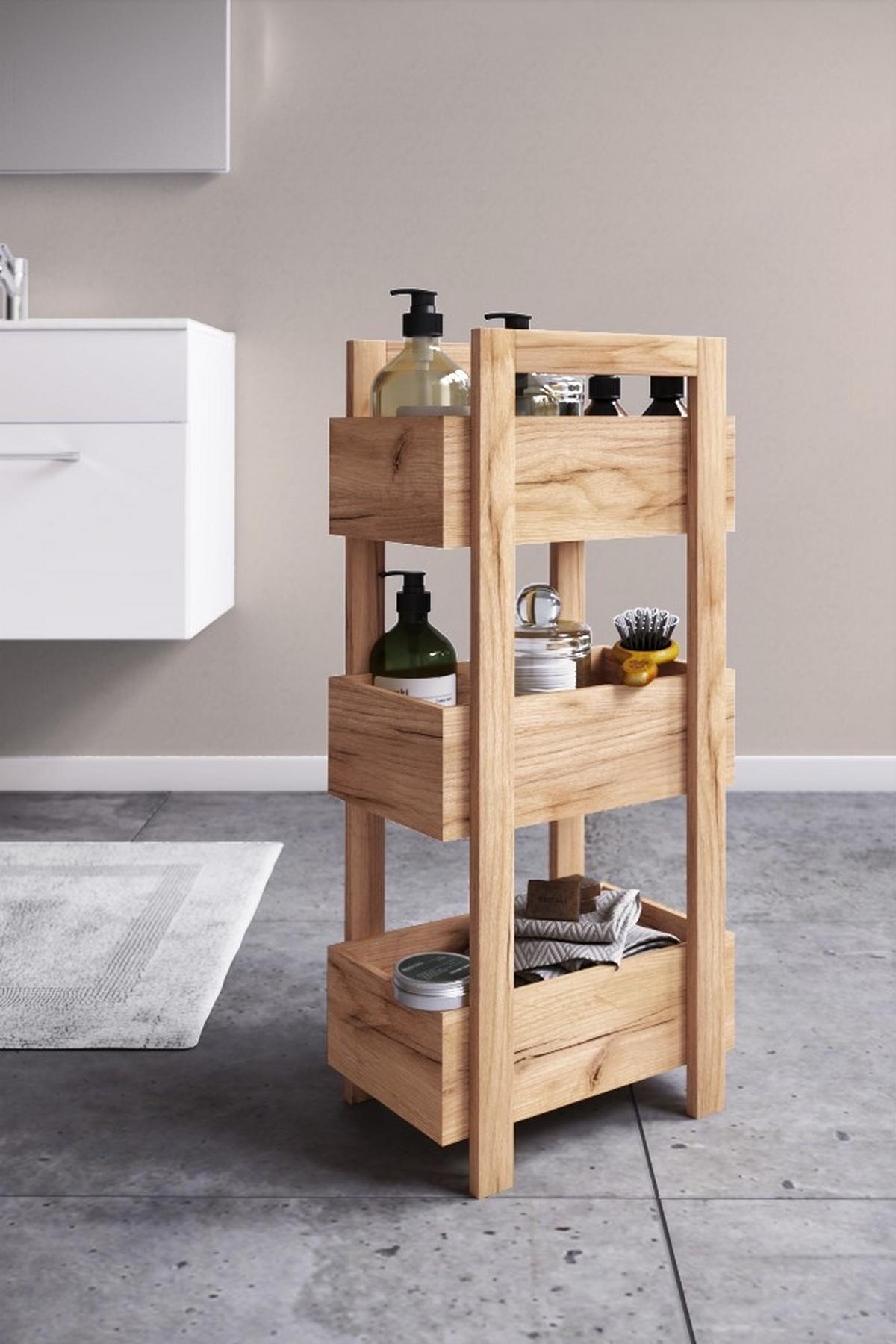 Standregal in Eichefarben - Eichefarben, MODERN, Holzwerkstoff (37/79/24cm) - Mömax