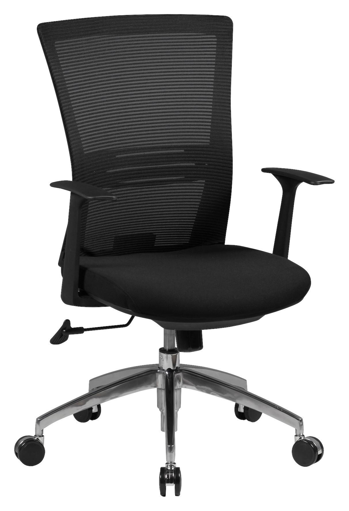 Vrtljivi Stol Baseline - črna/barve aluminija, Moderno, kovina/umetna masa (63/97/63cm) - MID.YOU