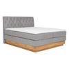 Boxspringbett Marie in Hellgrau ca. 180x200cm - Hellgrau, Holz/Kunststoff (180/200cm) - Zandiara