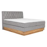 Boxspringbett Marie in Hellgrau ca. 180x200cm - Hellgrau, Holz/Kunststoff (180/200cm) - Zandiara