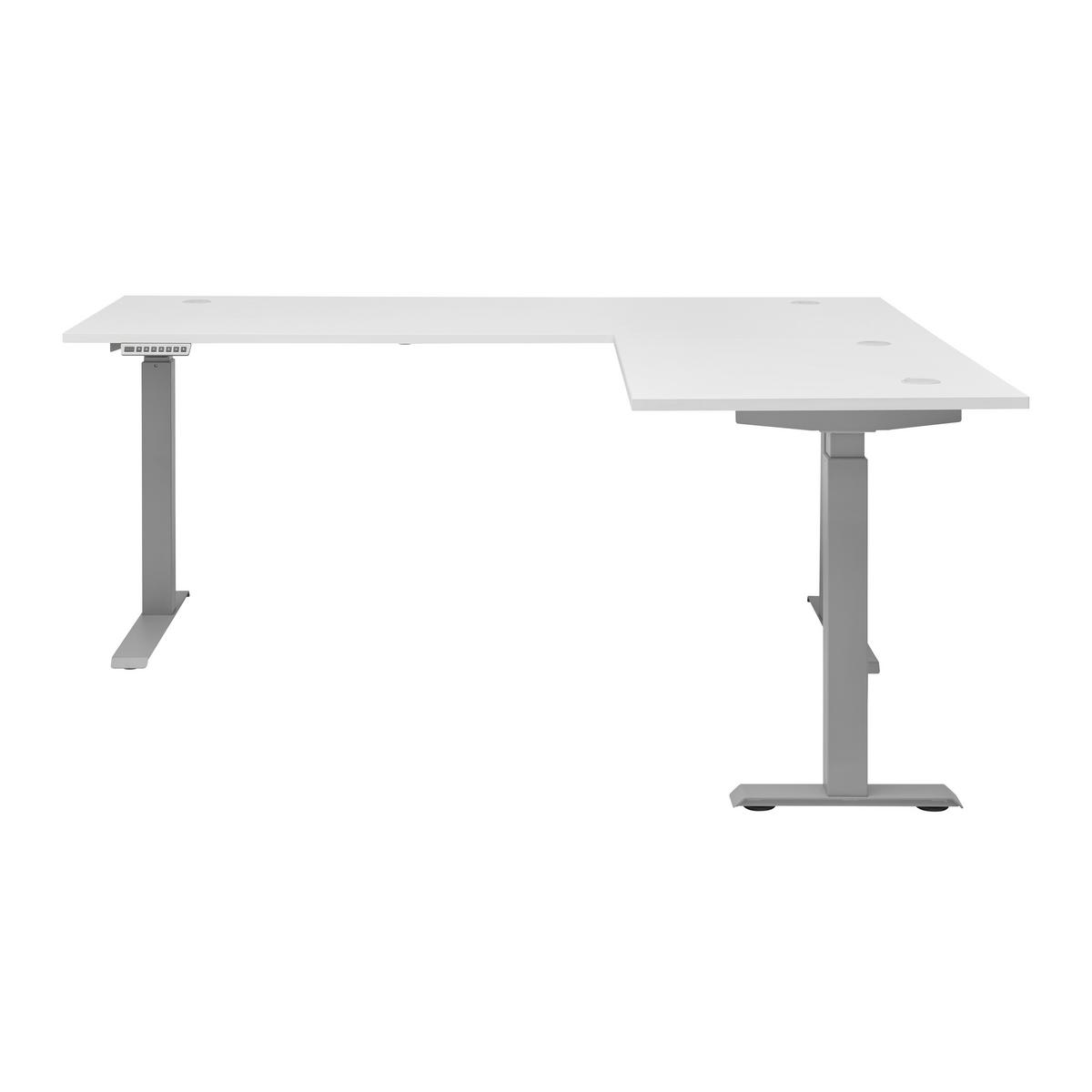 Eckschreibtisch Dallas Weiß - Weiß, MODERN, Holzwerkstoff/Metall (185/64/177cm) - Mömax