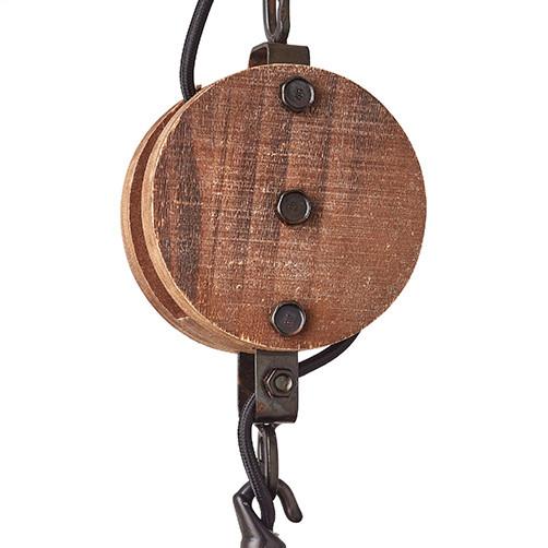 Hängeleuchte Matrix 2 in Schwarz max. 60 Watt - Schwarz, LIFESTYLE, Holz/Metall (34/147cm) - Brilliant